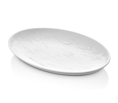 Εικόνα της ΠΙΑΤΕΛΑ ΠΑΡΟΥΣΙΑΣΗΣ ΜΕΛΑΜΙΝΗ ΟΒΑΛ ΛΕΥΚΗ MATT 47,5x32,5x5,5 cm Νο.7167