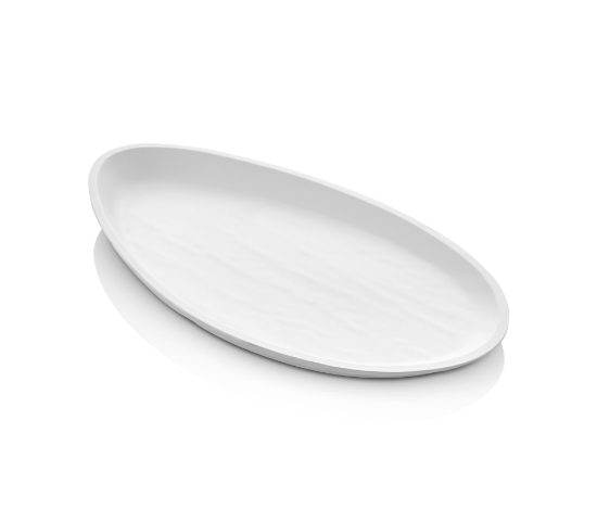 Εικόνα της ΠΙΑΤΕΛΑ ΠΑΡΟΥΣΙΑΣΗΣ ΜΕΛΑΜΙΝΗ ΛΕΥΚΗ ΜΑΤ 35Χ19 cm - h:2,5 cm Νο.7160