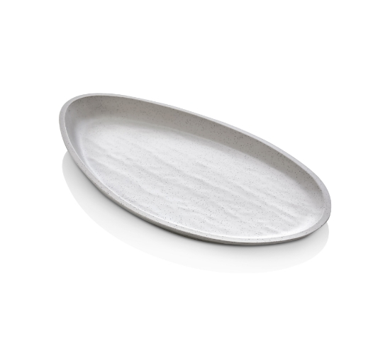 Εικόνα της ΠΙΑΤΕΛΑ ΠΑΡΟΥΣΙΑΣΗΣ ΜΕΛΑΜΙΝΗ ΓΚΡΙ ΜΑΤ 35Χ19 cm - h:2,5 cm Νο.7162