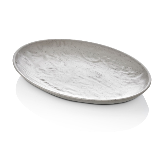 Εικόνα της ΠΙΑΤΕΛΑ ΠΑΡΟΥΣΙΑΣΗΣ ΜΕΛΑΜΙΝΗ ΟΒΑΛ ΓΚΡΙ MATT 39x28x5,5cm Νο.7169