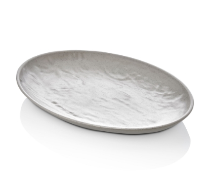 Εικόνα της ΠΙΑΤΕΛΑ ΠΑΡΟΥΣΙΑΣΗΣ ΜΕΛΑΜΙΝΗ ΟΒΑΛ ΓΚΡΙ MATT 47,5x32,5x5,5 cm Νο.7170