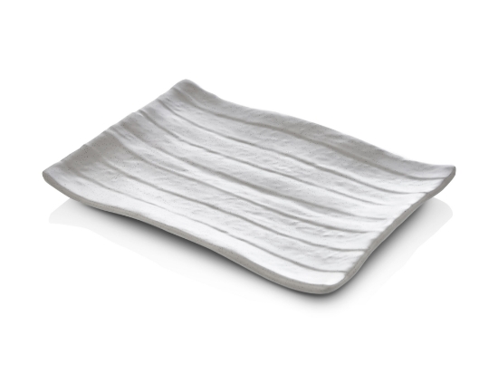 Εικόνα της ΠΙΑΤΕΛΑ ΠΑΡΟΥΣΙΑΣΗΣ ΟΡΘΟΓ.ΜΕΛΑΜΙΝΗ ΓΚΡΙ 27x19 cm - h:3,6 cm Νο.7178