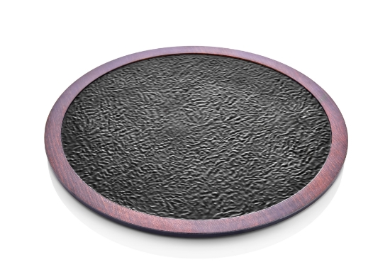 Εικόνα της ΠΙΑΤΕΛΑ ΠΑΡ/ΣΗΣ ΣΤΡΟΓΓΥΛΗ ΜΕΛΑΜΙΝΗ ΜΑΥΡΗ ΜΕ ΕΦΕ ΞΥΛΟΥ 33cm Ν. 7152