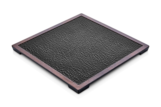 Εικόνα της ΠΙΑΤΕΛΑ ΠΑΡ/ΣΗΣ ΤΕΤΡΑΓΩΝΗ ΜΕΛΑΜΙΝΗ ΜΑΥΡΗ ΜΕ ΕΦΕ ΞΥΛΟΥ 32Χ32cm Ν. 7151