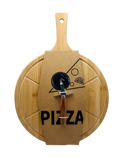 Εικόνα της ΣΕΤ 2ΤΜΧ ΞΥΛΟ ΚΑΙ ΡΟΔΑ ΠΙΤΣΑΣ ΜΠΑΜΠΟΥ 48x35x1.5-3.8cm N.2095